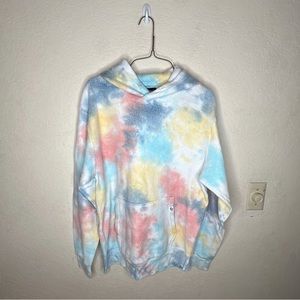 Blanket Blend Tie Dye Light Weight Oversized Fleece Hoodie Size: Medium